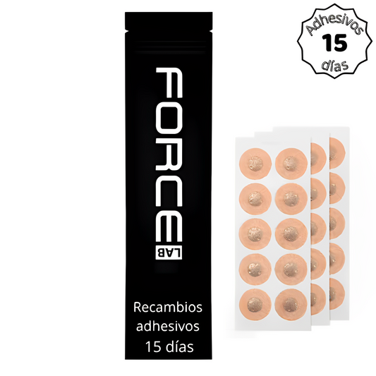 RECAMBIOS ADHESIVOS ForceLab™ - 15 DÍAS DE USO